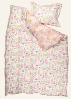 Outlet Påslakanset i satin multi/rosa - 150x210 cm