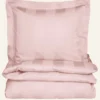 Discount Påslakanset i satin puderrosa - 150x210 cm
