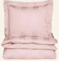 Discount Påslakanset i satin puderrosa - 150x210 cm