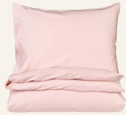 Hot Påslakanset i satin puderrosa - 150x210 cm
