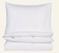 Påslakanset i satin vit - 150x210 cm