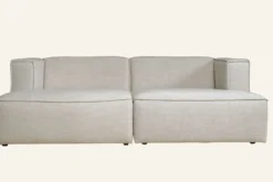 Forms & Objects 3-sits modulsoffa med schäslong natur - 228x154x73 cm