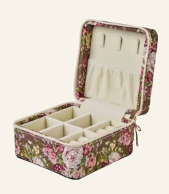 Clearance Smyckeskrin med dragkedja brun - 11x11 cm