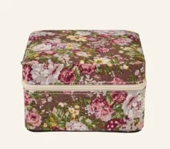 Clearance Smyckeskrin med dragkedja brun - 11x11 cm