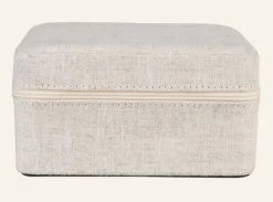 Outlet Smyckeskrin med dragkedja natur - 13x13 cm