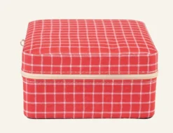 Discount Smyckeskrin med dragkedja röd - 13x13 cm