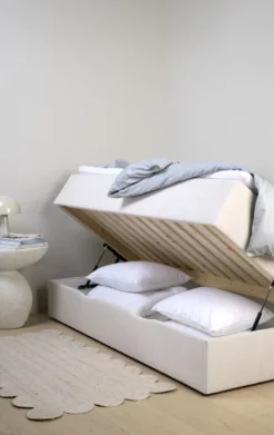 Best Säng med förvaring beige - 120x200x59 cm