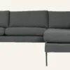 Clearance Forms & Objects Soffa divan höger grå - 269x220x80 cm