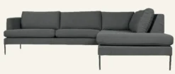 Clearance Forms & Objects Soffa divan höger grå - 269x220x80 cm