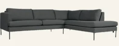 Clearance Forms & Objects Soffa divan höger grå - 269x220x80 cm