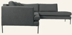 Clearance Forms & Objects Soffa divan höger grå - 269x220x80 cm