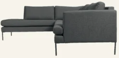 Hot Forms & Objects Soffa divan vänster grå - 269x220x80 cm