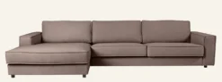 Outlet Forms & Objects Soffa schäslong vänster brun - 315x156x79 cm