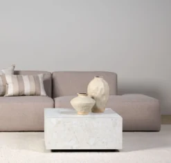 Forms & Objects Soffbord multi/beige - 75x75x35 cm