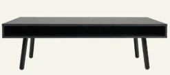 Online Forms & Objects Soffbord svart - 70x130x48 cm