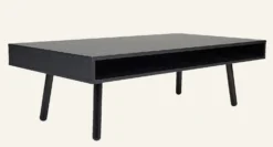 Online Forms & Objects Soffbord svart - 70x130x48 cm