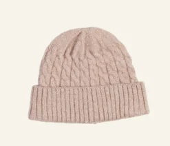 Sale Stickad hatt sand - 24x22 cm