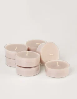 Outlet Stora värmeljus beige - 6x2 cm