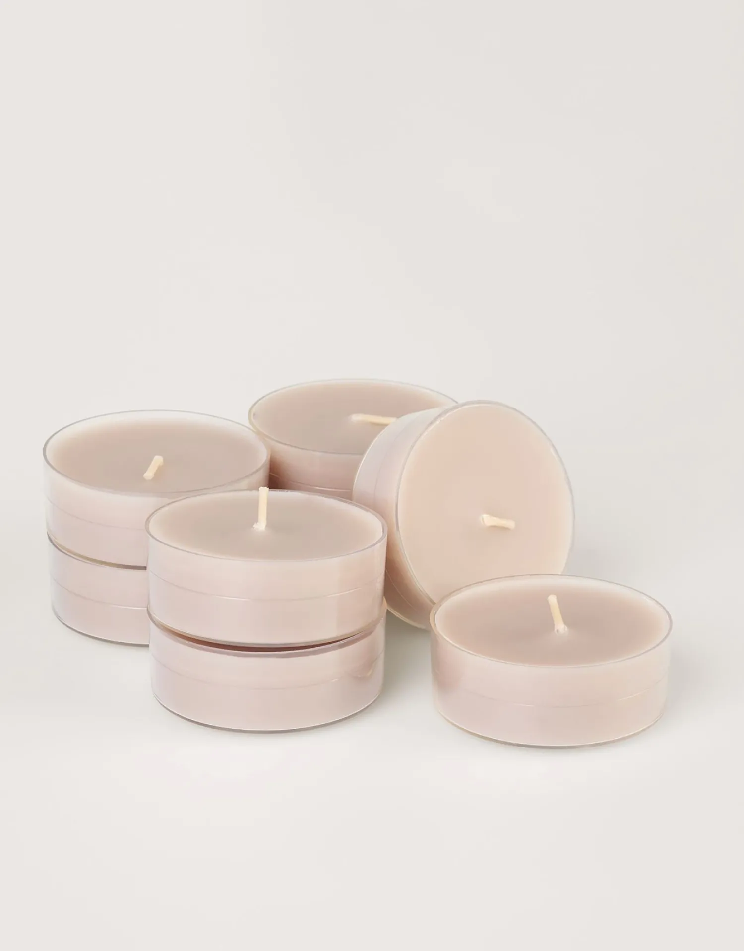 Outlet Stora värmeljus beige - 6x2 cm