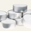 Clearance Asp Stora värmeljus vit - 10 stk