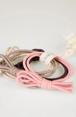 Outlet 4 st. scrunchies multi/rosa - ø6cm