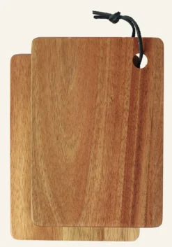 Outlet Local Chef 2 stycken skärbrädor natur - 20x14 cm