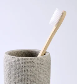 Clearance Tandborstmugg grå - 7,3x7,3x,9,4 cm