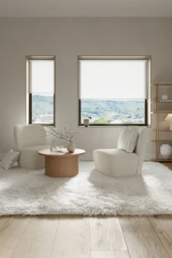 Clearance Transparent rullgardin offwhite - 140x185 cm