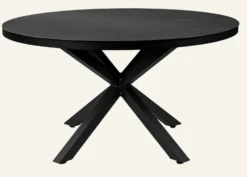 Trädgårdsbord svart - ø140