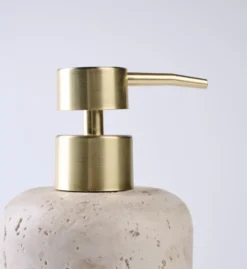 Hot Tvålpump beige - 8,3x8,3x19,3 cm