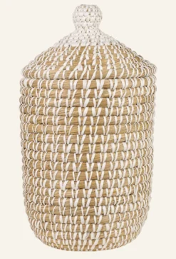 Tvättkorg natur - H50cm Ø38cm