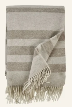 Online Premium Collection Ullpläd beige - 130x170 cm