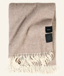 New Premium Collection Ullpläd ljusbrun - 130x170 cm