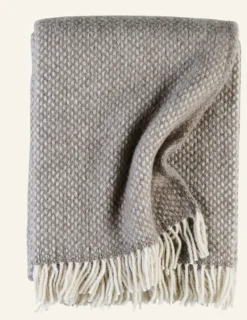 Discount Ullpläd taupe - 130x170 cm