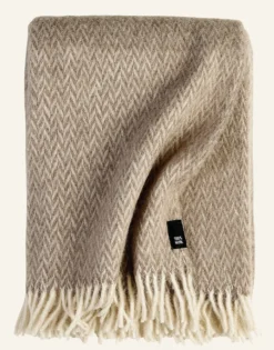 Outlet Ullpläd taupe - 130x170 cm