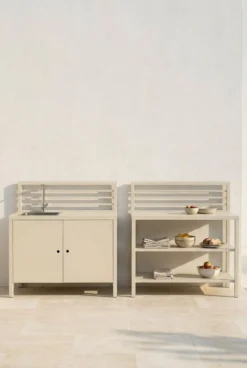 New Forms & Objects Utekök modul med diskho creme - 120x60x122 cm