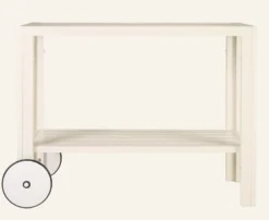 New Forms & Objects Vagnbord offwhite - 100x45x74 cm
