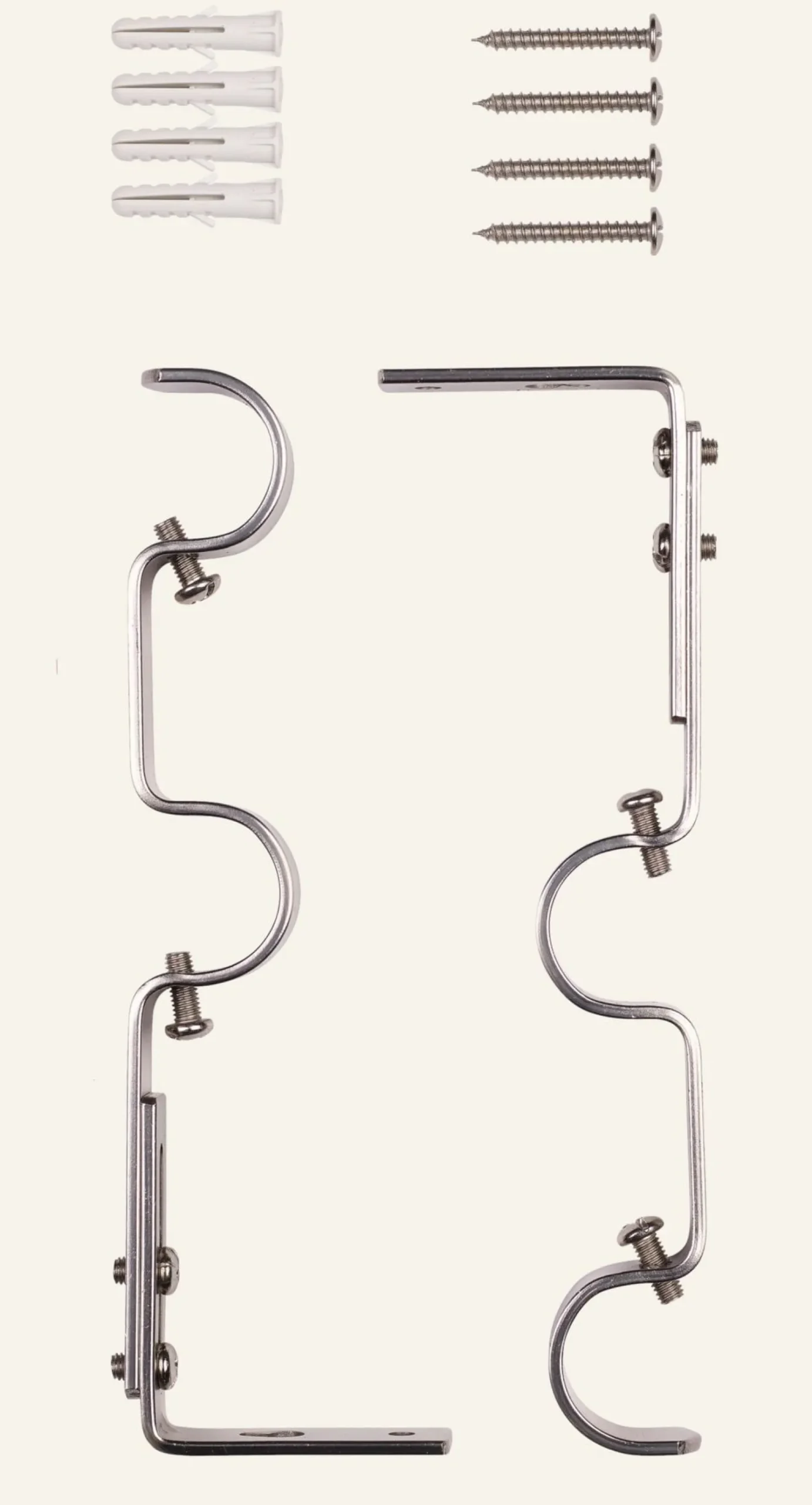 Clearance Väggfästen stål - 22/25 cm