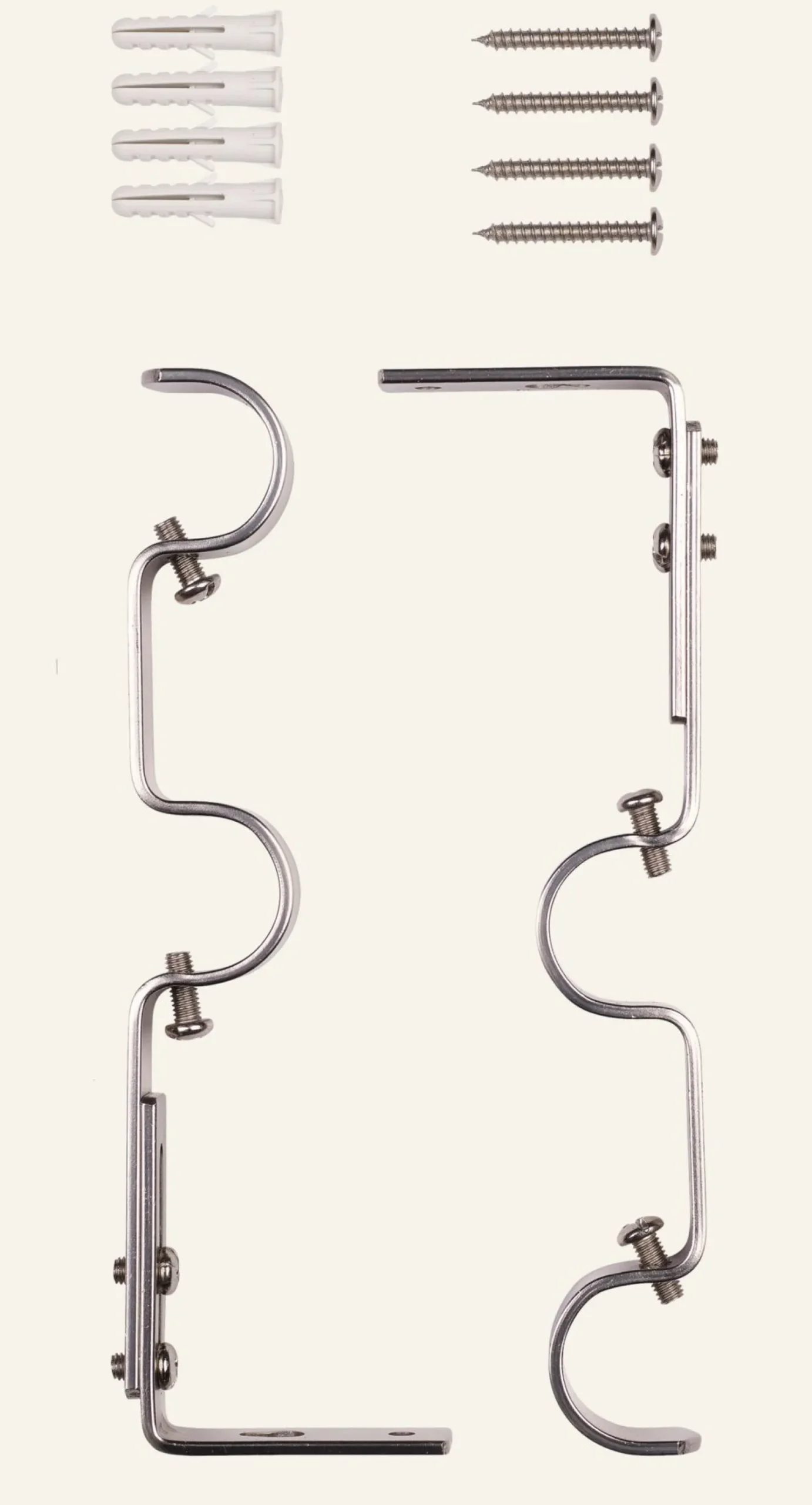 Clearance Väggfästen stål - 22/25 cm
