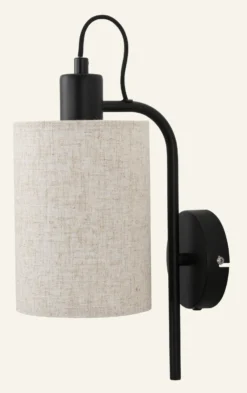 Outlet Forms & Objects Vägglampa svart - 20x13x32 cm