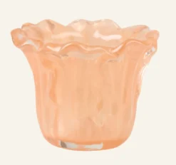 Hot Värmeljushållare orange - 10x10x7,6 cm